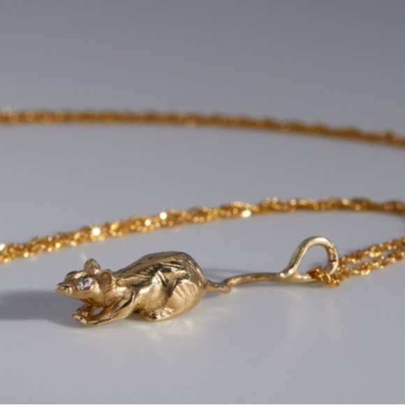Catbird Jewelry - ISO Gold Rat Pendant